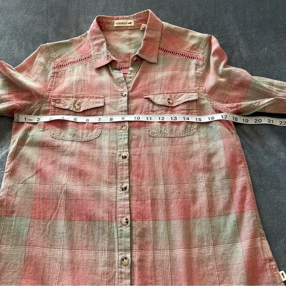 Toad & Co Airbrush LS Deco Shirt Plaid Red Green - Picture 13 of 14